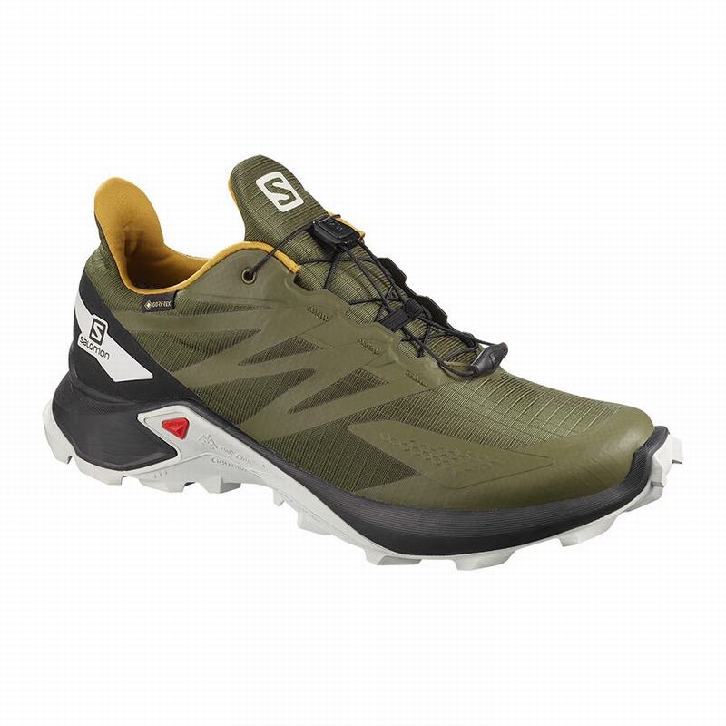 Salomon SUPERCROSS BLAST GTX Zapatillas Trail Running Hombre - Verde Oliva / Negras - Colombia (9260